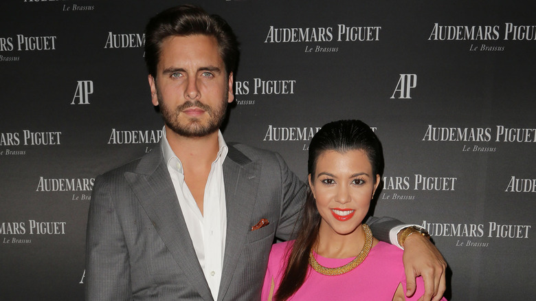 Scott Disick and Kourtney Kardashian smiling