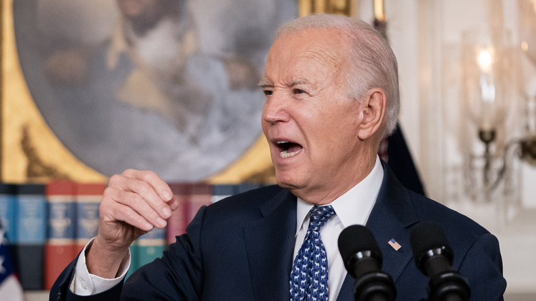 Joe Biden speaking at press conference 