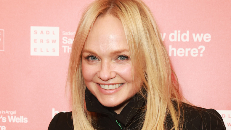 Emma Bunton posing on red carpet