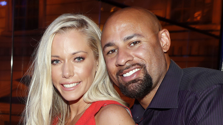 Kendra Wilkinson and Hank Baskett smiling