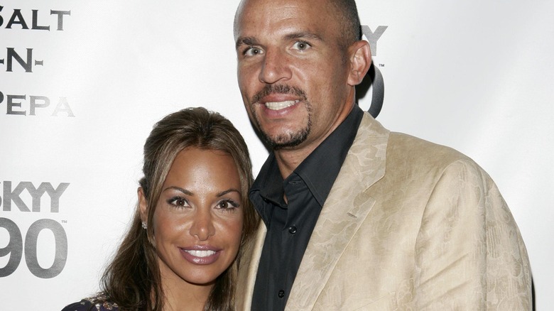 Joumana Kidd and Jason Kidd posing