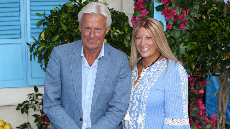 Bjorn Borg smiling with Patricia Ostfeldt