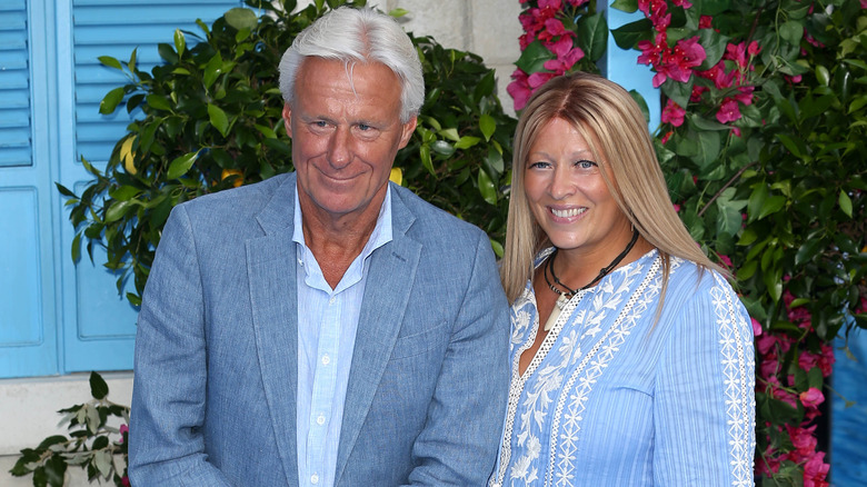 Bjorn Borg smiling with Patricia Ostfeldt