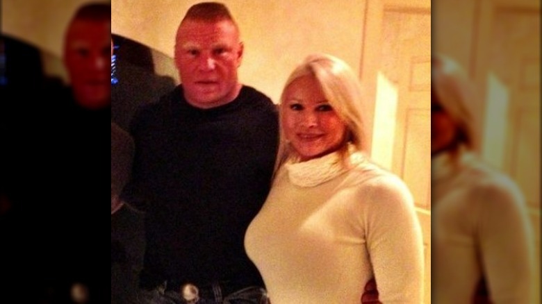 Brock Lesnar and Sable smiling