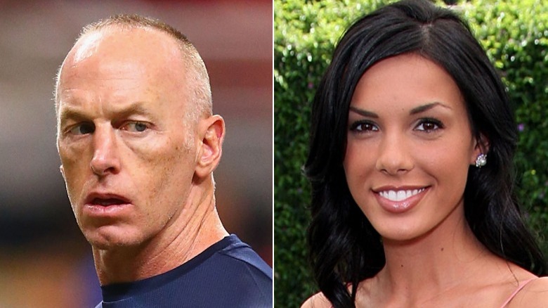 Jeff Garcia looks on, Carmella DeCesare smiles 