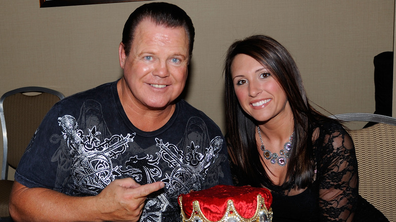 Jerry "The King" Lawler and Lauryn McBride smiling