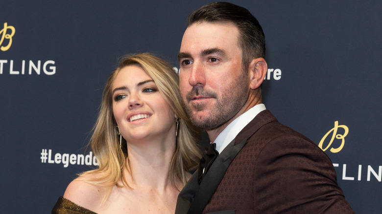 Justin Verlander posing with Kate Upton