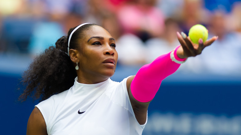 Serena Williams playing tennis