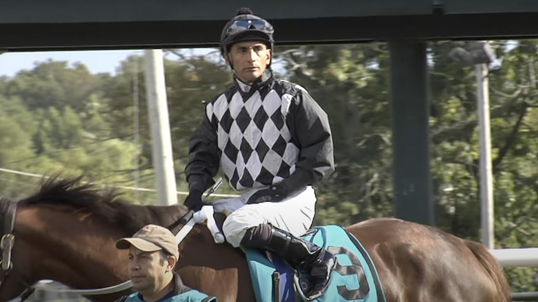 Jose Flores on a horse