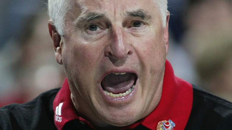 Bob Knight with his mouth open