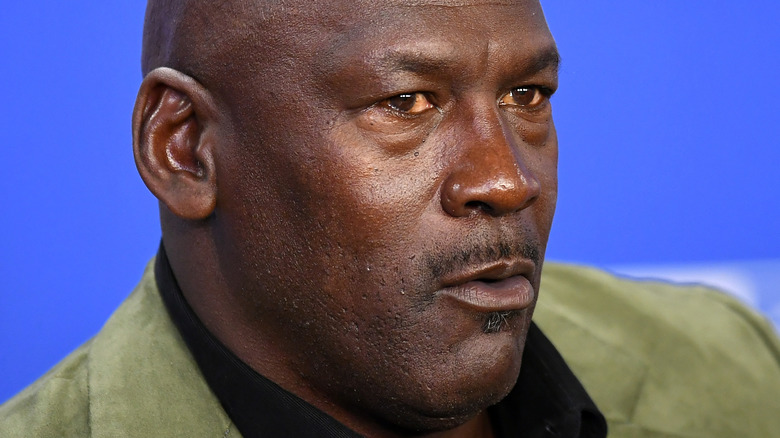 Michael Jordan at a press conference