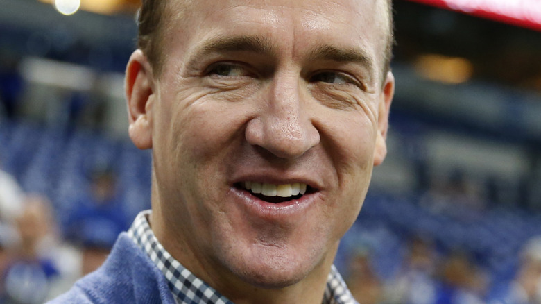 Peyton Manning giving a side glance