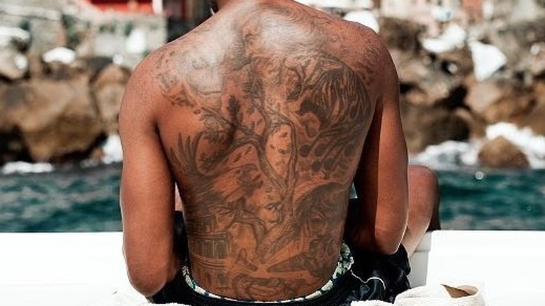 Chris Bosh back tattoos