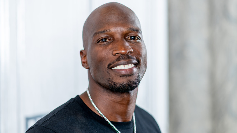 Chad Johnson wearing a necklace