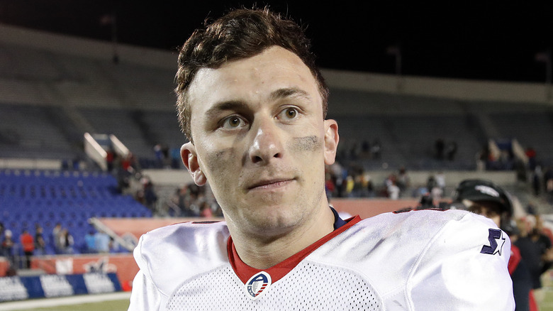 Johnny Manziel at Memphis Express and Birmingham Iron game in 2019