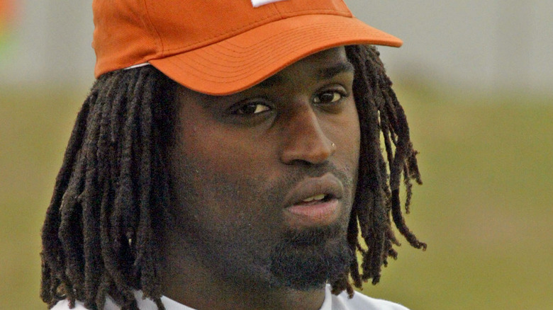 Ricky Williams wearing orange cap