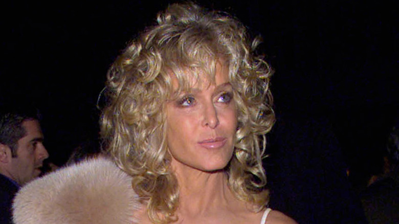 Farrah Fawcett wearing fur