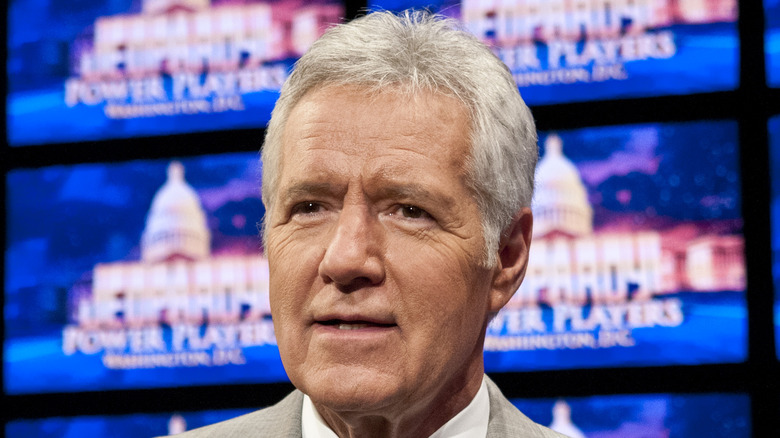 Alex Trebek speaking on Jeopardy