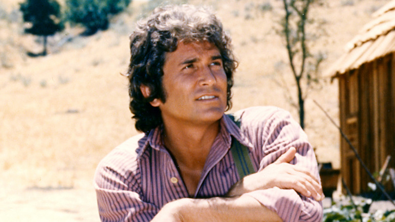 Michael Landon on set