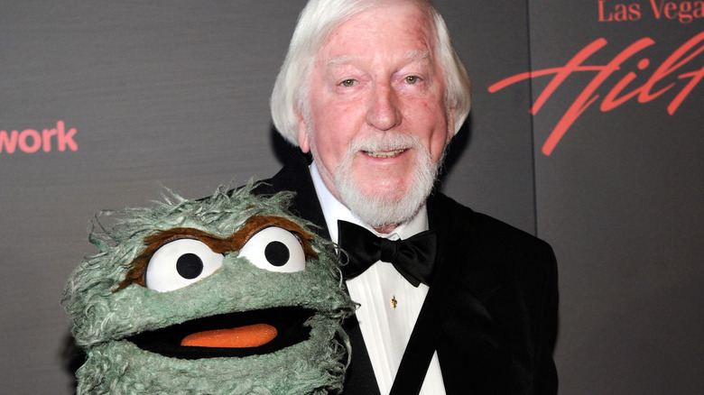 Carroll Spinney with Oscar the Grouch