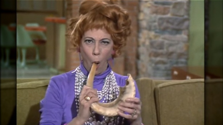 Imogene Coca blowing horn