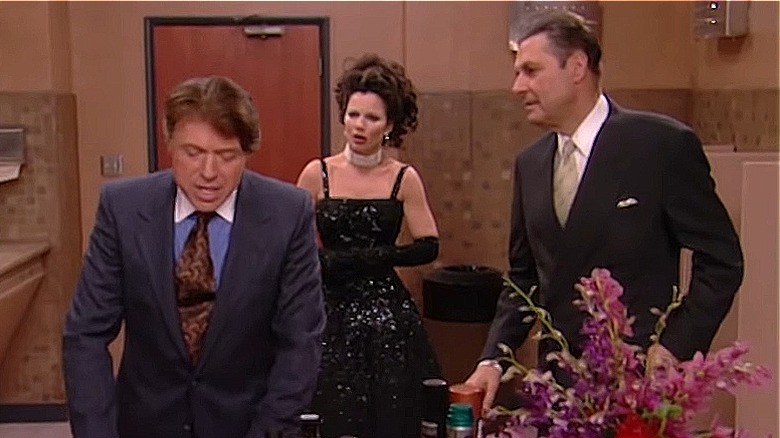 Fran Drescher and Joseph Bologna talking