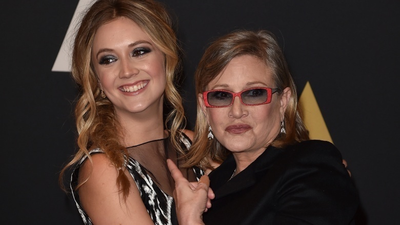 Billie Lourd and Carrie Fisher