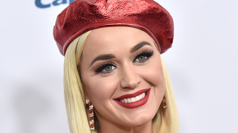 Katy Perry with a red beret