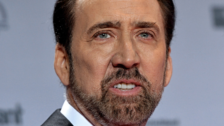 Nicolas Cage grimacing