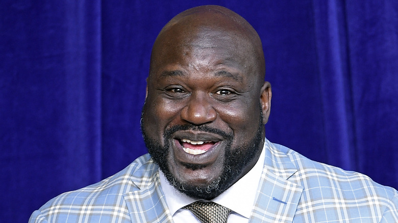 Shaquille O'Neal laughing