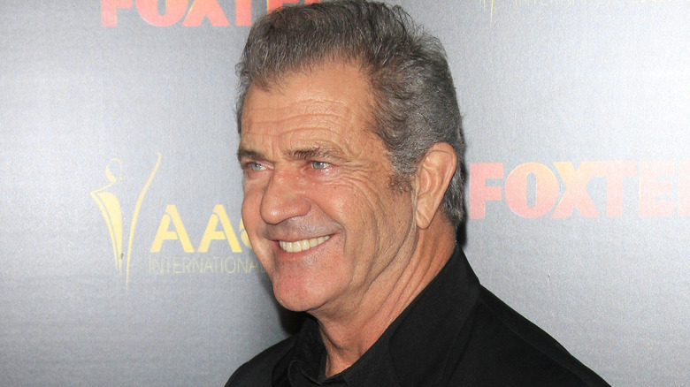 Mel Gibson smiles