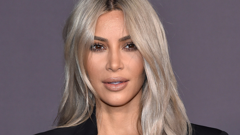 Kim Kardashian with blonde hair