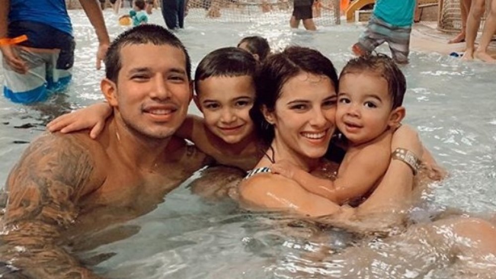 Javi Marroquin, Lauren Comeau with kids