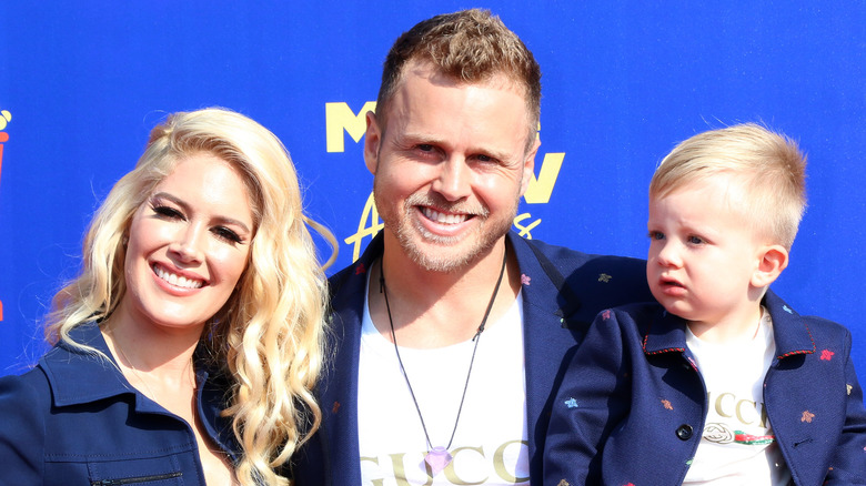 Heidi Montag, Spencer Pratt smiling with son