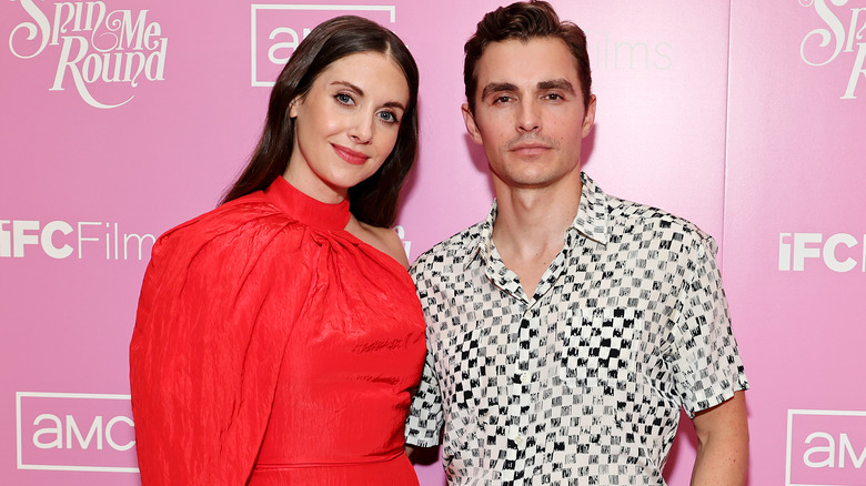 Alison Brie posing with Dave Franco