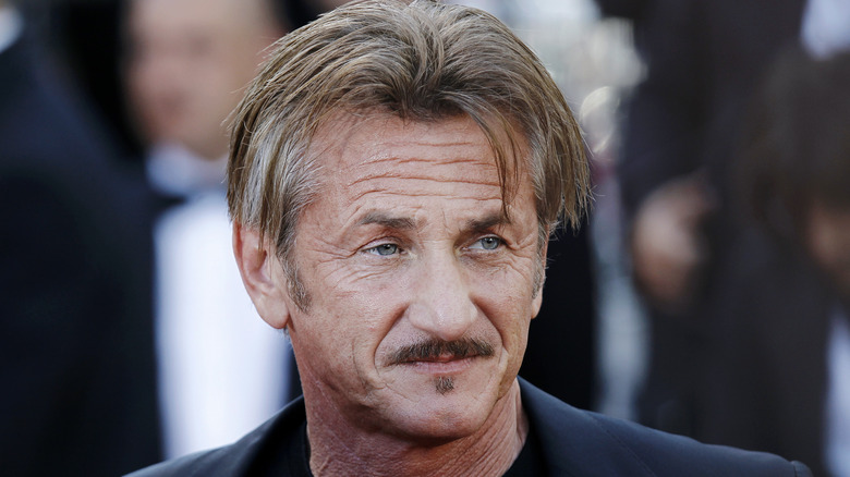 Sean Penn looking away