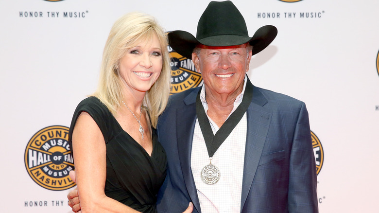 George Strait posing with Norma Strait