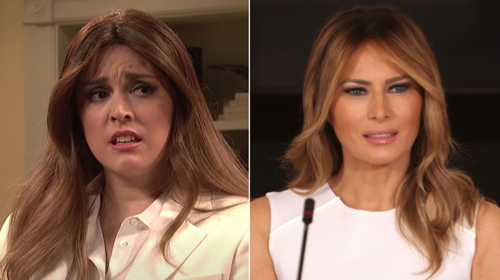 Cecily Strong and Melania Trump