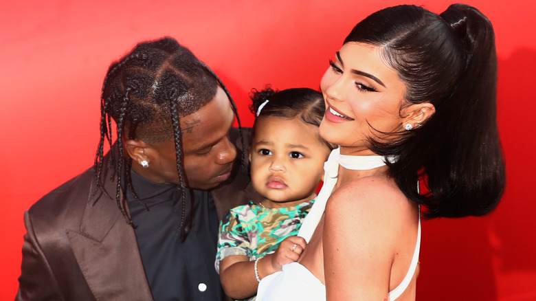 Kylie Jenner and Travis Scott with Stormi Webster