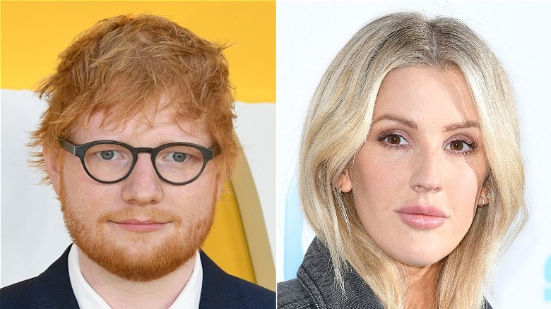 Ed Sheeran, Ellie Goulding look on