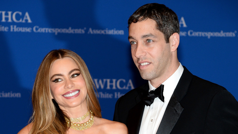 Sofia Vergara and Nick Loeb smiling