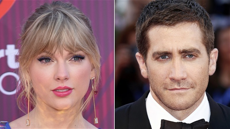 Taylor Swift, Jake Gyllenhaal look on