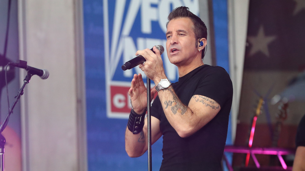 Scott Stapp performing outdoors