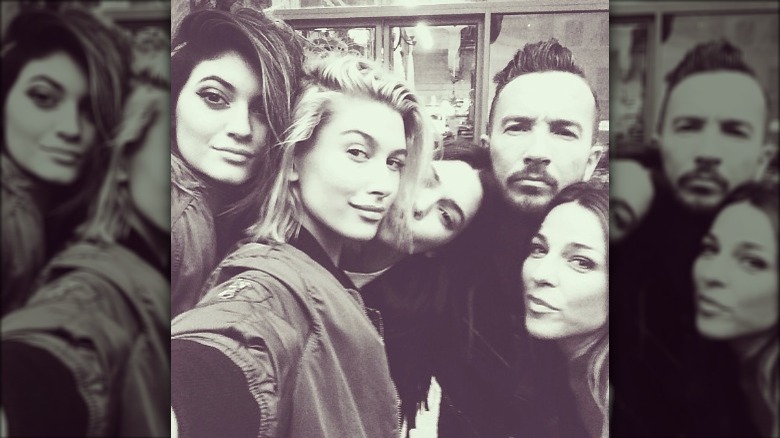 Kylie Jenner, Hailey Baldwin, Kendall Jenner, Carl Lentz, and Laura Lentz