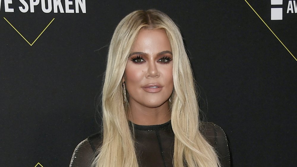 Khloé Kardashian with blonde hair