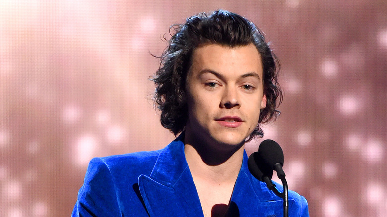 Harry Styles in a blue suit