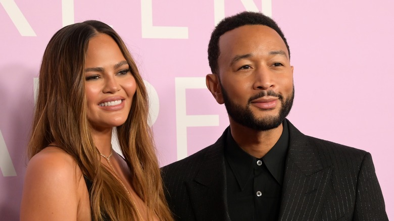 Chrissy Teigen and John Legend on red carpet