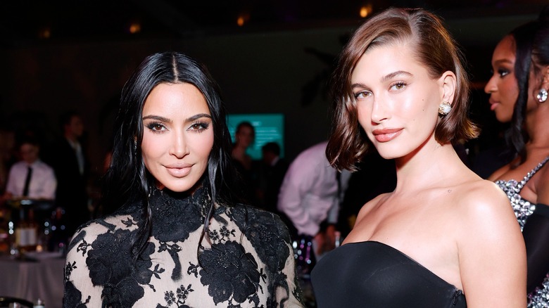 Kim Kardashian and Hailey Bieber at 2023 Baby 2 Baby Gala