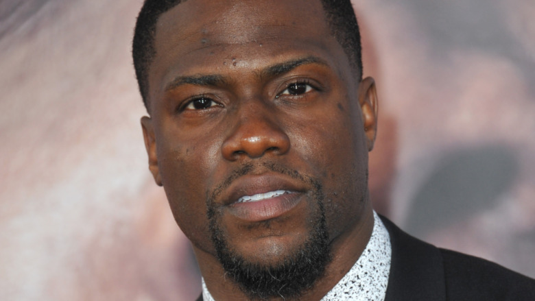 Kevin Hart with a serious expression