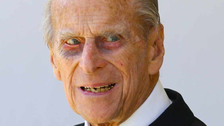 Prince Philip with a serious expression